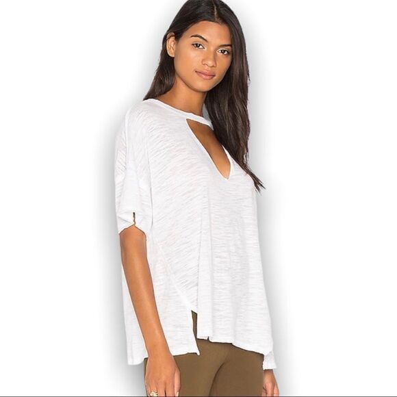 We the Free Jordan Burnout Tee In White - Picture 3 of 11